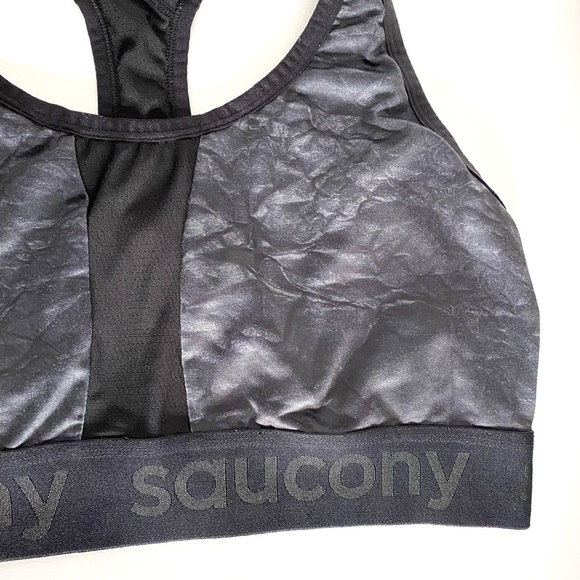 Saucony Grey Black Two Tone Sports Bra - Picture 2 of 11